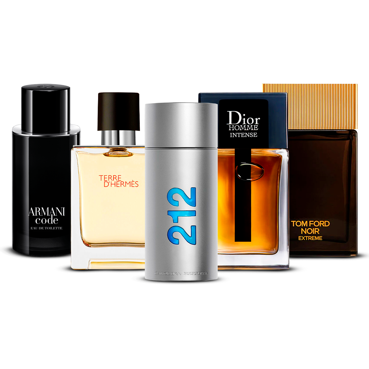 5 Parfüm Készlet – Armani Code, Invictus, Dior Homme Intense, Bleu de Chanel és Terre d'Hermès [100 ml mindegyik]