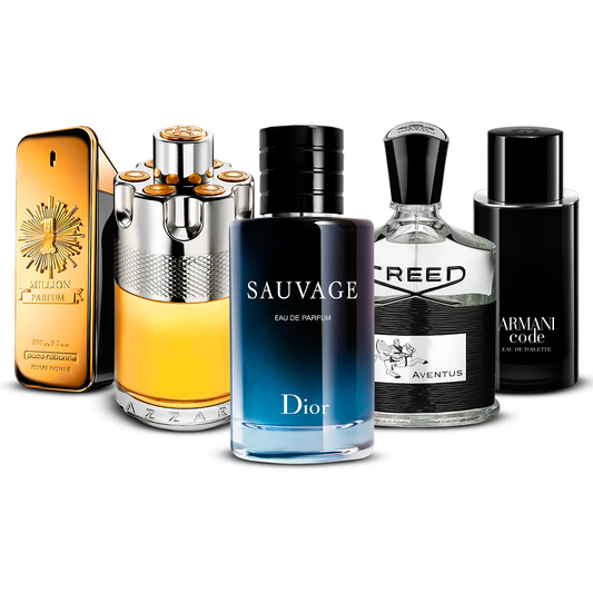 5 Parfüm Készlet – 1 Million, Azzaro Wanted, Sauvage, Creed Aventus és Armani Code [100 ml mindegyik]