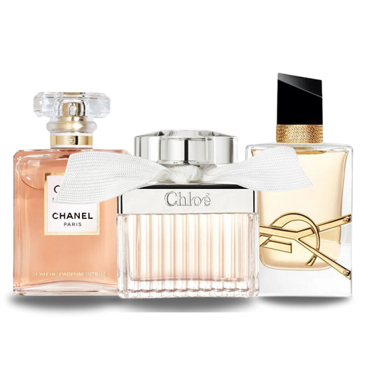 3 Parfüm Készlet | Chanel COCO MADEMOISELLE, Yves Saint Laurent LIBRE és CHLOÉ 100 ml