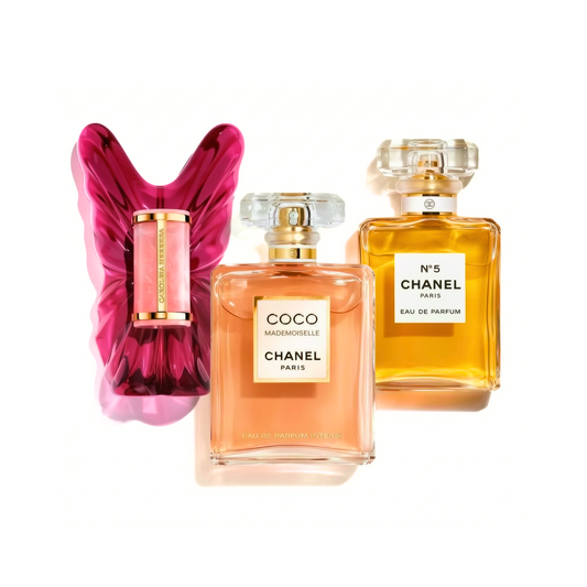 3 Parfüm Készlet | CAROLINA HERRERA La Bomba, Chanel Coco Mademoiselle, Chanel Nº5 - 100ml