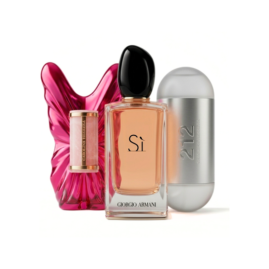3 Parfüm Készlet | CAROLINA HERRERA La Bomba, Giorgio Armani Sì, 212 NYC - 100ml