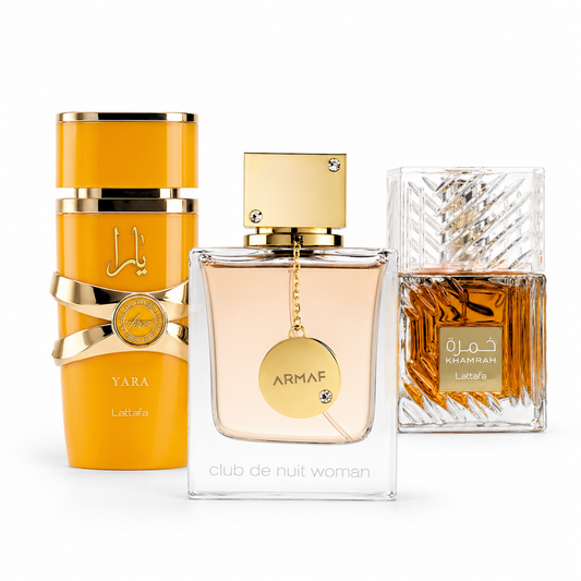 3 Parfüm Készlet | Yara Tous - Club de Nuit Woman - Khamrah 100 ml