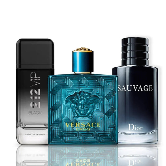 3 Parfüm Készlet | Versace Eros + Sauvage Dior + 212 Vip Black