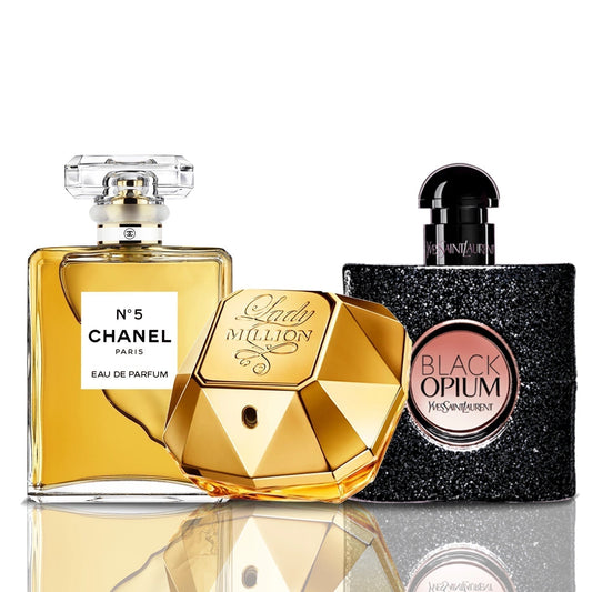 3 Parfüm Készlet | Chanel N°5 + Lady Million + Black Opium